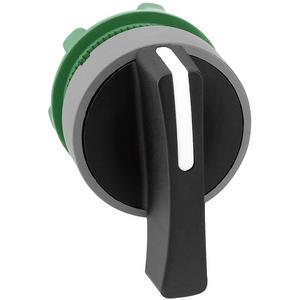 Frontelement für Wahlschalter - Wahlschalter Front Knebel lang 3-Positionen schwarz 22mm in grau - ZB5AJ3C0