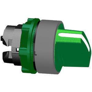 Frontelement für Wahlschalter - Wahlschalter Front Kunststoff 3-Positionen grün 22mm in grau - ZB5AD803C0