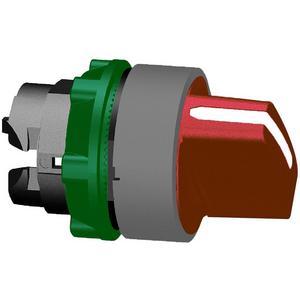 Frontelement für Wahlschalter - Wahlschalter Front Kunststoff 2-Positionen rot 22mm in grau - ZB5AD404C0