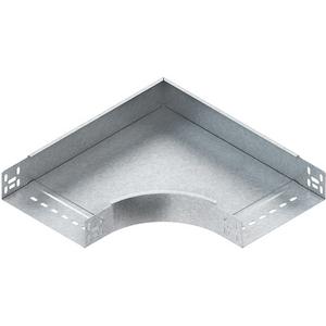 Bogen für Kabelrinne - Bogen 90 Grad für KR 60x502mm mit ungelochten Seitenholmen Stahl inkl. Zubehör - 536207