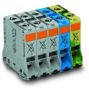 Ein- und mehrpolige Klemmenleiste - Drehstromset 95 mm² grau/blau/grün-gelb - 285-199