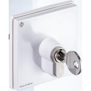 Steuerschalter - Ein-Taster 2-polig UP Halbzylinder Schlüssel 0 abziehbar - 70019666