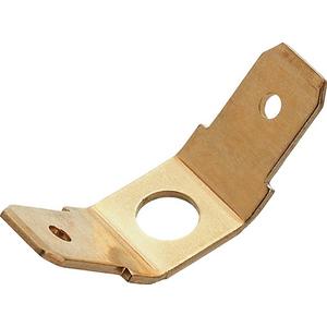 Rund-/Flachsteckverbindung - Flachstecker zum Schrauben abgewinkelt, 2 x 45°C 6,3 x 0,8 M4 - 181240