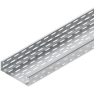 Kabelrinne/Weitspannkabelrinne - Kabelrinne 60x600x3000mm t=1,0mm gelocht durchgängige Sicken Stahl mit Verbinder - 870486