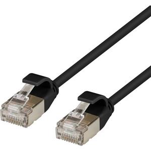 Patchkabel Kupfer - RJ45 Patchkabel U/FTP Kat.6A Rohkabel TPE 4,0mm ultraflex 5m schwarz - K5547SW.5