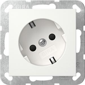 Steckdose - SCHUKO-Steckdose 30° + SH System 55 Reinweiß matt - 441827