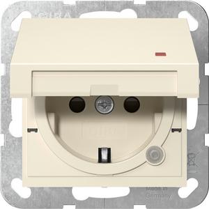 Steckdose - SCHUKO-Steckdose KD Kontrolllicht + SH System 55 Cremeweiß - 455201