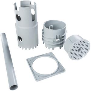 Dose, Gehäuse für Montage auf der Wand/Decke - Montageplatte inkl. Bohrer für nachträglichen Einsatz in WDVS - MDFZ 80/VDZ_KB