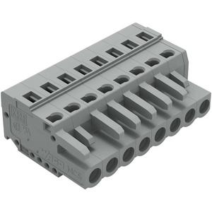 Kabelsteckverbinder für Leiterplattensteckverbinder - 1-Leiter-Federleiste 2,5 mm² Rastermaß 5 mm 8-polig grau - 231-108/026-000