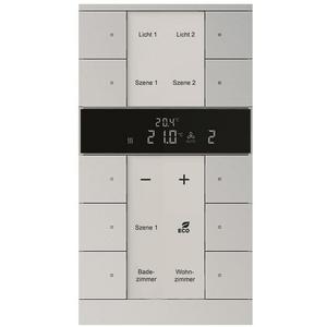 Raumtemperaturregler KNX - KNX Raumtemperaturregler 10-fach Busch-Tenton alusilber - 2CKA006330A0053