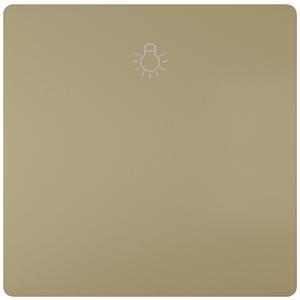 Abdeckung für Schalter, Taster, Dimmer, Jalousie - Style Wippschalter Symbol E/A für AUS-Schalter 2p/3p 68x68 mm Malt Gold - 5TG7141-0MG20