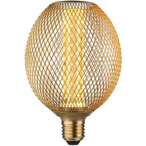 LED Lampen Sonderformen - LED Globelampe Metallic Glow messing Spiral E27 200lm 4,2W 1800K 230V - 29089