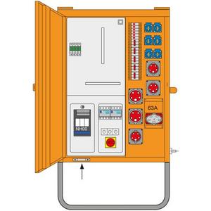 Baustromverteiler - Baustromverteiler Metall BV M-AVEV 63/321-6/FU2/A/Wien - 090100028A