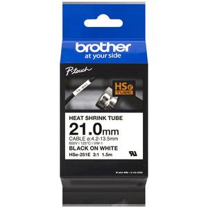 Schrumpfschlauch - Brother Pro Tape HSe-251E Schrumpfschlauch - schwarz auf weiß - HSE251E