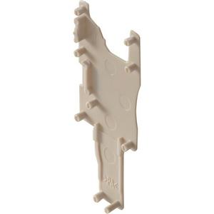Abschluss- und Zwischenplatte für Reihenklemme - Abschlussplatte (Klemmen) 19 mm x 0.5 mm dunkelbeige - 2540800000