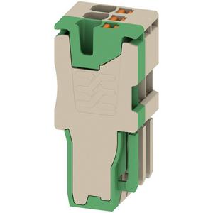 Zubehör für Klemmen - Stecker (Klemmen) PUSH IN 1,5 mm² 17,5 A Polzahl: 3 dunkelbeige/grün - 2719740000