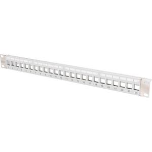 Frontpanel/Patchpanel leer (Schaltschrank) - Modulares Patchpanel für Keystone Jacks 1HE - unbestückt - DN-91410-LF