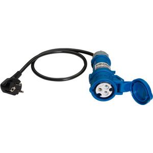 Adapter für Prüf- und Messgeräte - Messadapter für 1ph Verbraucher 16A CEE-Kupplung 3p auf 16A Schutzkontaktstecker - 044143