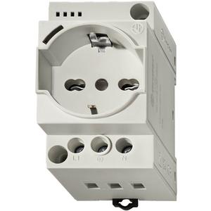 Steckdose Reiheneinbau - Steckdose für Reiheneinbau grau 250V AC / 16 A mit Schutzkontakt - 7U.00.8.230.0000