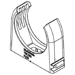 Rohrschelle - RO-CLIP-Rohrschelle NW 48 M50 Kabel-Ø 50-51 mm Kunststoff PP RAL 7035 lichtgrau - K796.481