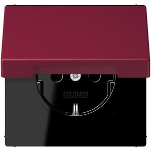 Steckdose - SCHUKO-Steckdose mit Klappdeckel und Berührungsschutz rubin LC 1520 BFKIKL255 - LC1520BFKIKL255