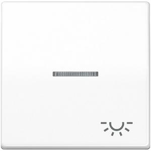 Abdeckung für Schalter, Taster, Dimmer, Jalousie - Wippe 1fach Symbol Licht mit Lichtleiter Duroplast antimikrobiell alpinweiß - SPAS591KO5LWW