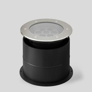 Bodeneinbauleuchte - Bodeneinbauleuchte Edelstahl matt Ø 355 x 255 mm - 85043RK3