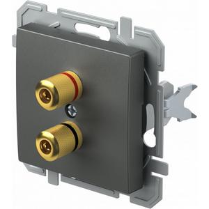 Kommunikationstechnik - Steckdose Audio 2xRCA anthrazit - KQ22ATXO-U