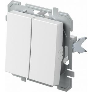 Installationsschalter - Aus/Wechselschalter Doppel 10 AX 250 V weiß - SQ63PWXO-U