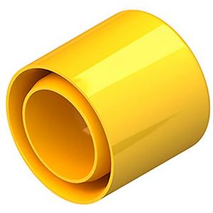 Schutzkappe/Abdeckung für Stiel/Profilschiene - Schutzring Durchmesser 30 mm Kunststoff gelb - 907304