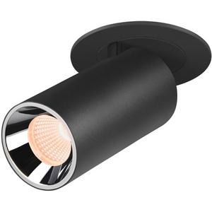 Downlights und Einbaustrahler - NUMINOS PROJECTOR S Deckeneinbauleuchte 2700 K 40° zylindrisch schwarz/chrom - 1006926