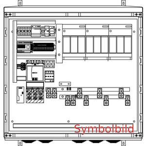 Installationskleinverteiler - AC-Sammelschrank A6 1080/320 2x250T+3x160L-LS630MA-FRT(ABB) ÜA(4+0)B/C AP AT - ACA63.AT.16A.5.23.G