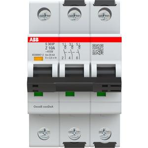 Leitungsschutzschalter - LS-Schutzschalter 3-polig 25kA Z-Char 10A 3TE - 2CDS383001R0428