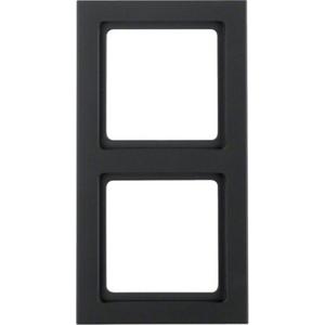Abdeckrahmen - Q.3 Rahmen 2fach schwarz matt lackiert - 10126095