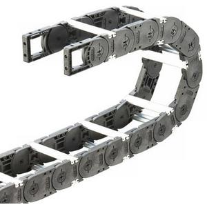 Kabelschleppkette - Führungskette massiv Polyamid mit Alustege PH10-100A-15F Innenbreite 100 mm - 16091100015