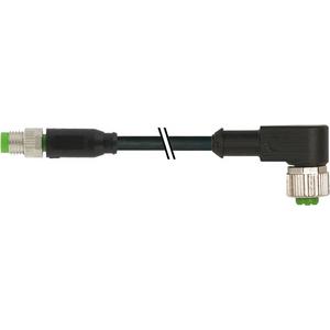 Konfektioniertes Sensor-Aktor-Kabel - M8 St. 0° / M12 Bu. 90° A-kod. - 7000-88261-6300060