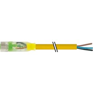 Konfektioniertes Sensor-Aktor-Kabel - M8 Bu. 0° A-kod. freies Ltg-ende LED - 7000-08111-0500300