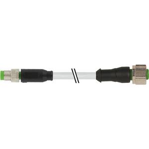 Konfektioniertes Sensor-Aktor-Kabel - M8 St. 0° / M12 Bu. 0° A-kod. - 7000-88241-2300600