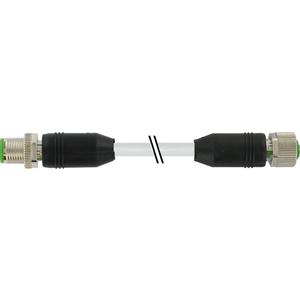 Konfektioniertes Sensor-Aktor-Kabel - M12 St. 0° / M12 Bu. 0° A-kod. - 7000-40021-8620300