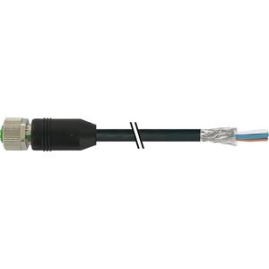 Konfektioniertes Sensor-Aktor-Kabel - M12 Bu. 0° A-kod. freies Ltg-ende geschirmt - 7000-13201-6411000