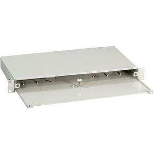 Frontpanel/Patchpanel leer (Schaltschrank) - Spleißbox ausziehbar 1HE ohne Frontblende - VSB-A-GR