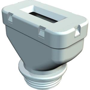 Kabelverschraubung - Flachkabelverschraubung PG21 PE für Kabel  6x30 mm steingrau RAL 7030 - 2012855