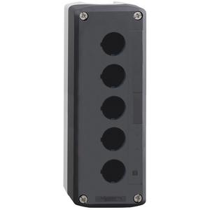 Gehäuse für Befehls- und Meldegeräte - Leergehäuse Harmony XALD Kunststoff dunkelgrau 5 Bohrungen 22mm - XALD05