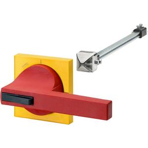 Handantrieb für Schaltgeräte - Türantrieb 8UC7 Handhabe rot/blaugrün Basic Sichtblende gelb - 8UC7324-3BB44