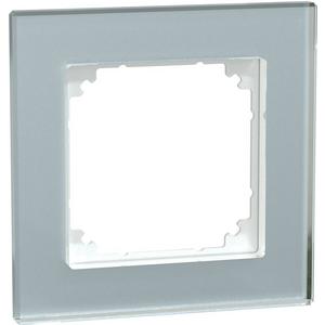 Abdeckrahmen - Echtglasrahmen 1fach Kristallweiß M-Plan - MEG4010-2320