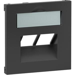 Kommunikationstechnik - SEANO Abdeckung 2x RJ45 für Datendosen Fremdfabrikate Farbe: Anthrazit lackiert - 765459
