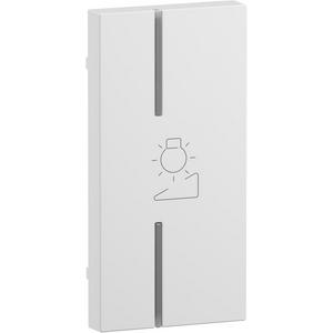 Abdeckung für Schalter, Taster, Dimmer, Jalousie - Seano 1-modulige links Tastenabdeckung MyHome Symbol "Dimmer" Farbe Ultraweiss - 765622