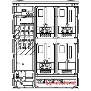 Zähler-Komplettschrank - Zählerverteiler Freiluft Strom FZNV F/3 K Netz NÖ - FZ2300