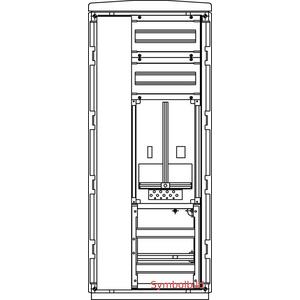 Zähler-Leergehäuse - Zählerverteiler Freiluft FZV-O F/1 NV (24TE) OÖ - FZ4155