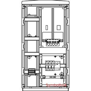 Zähler-Komplettschrank - Kabel-Hausanschluss-Zählerverteiler KHZS 1/1SN35 ÜA(3)B/C RK Wiener Netze - FZKS0162.35